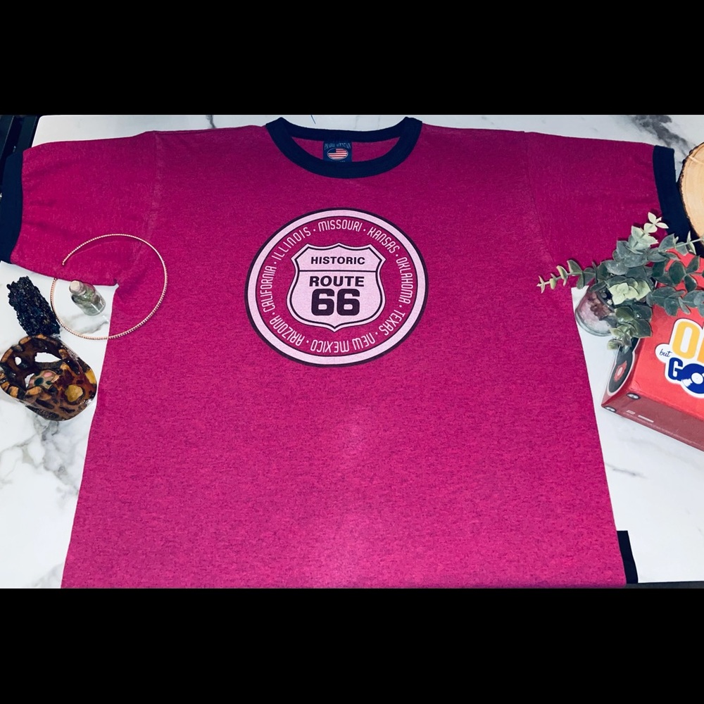 Pink Vintage t-shirt prairie mountain